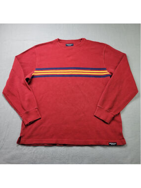 Vintage American Eagle Sweater Men Size XL Red Striped Crewneck